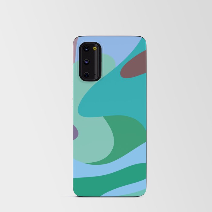 Rainbow Paint Splashes - deep blue purple green teal Android Card Case