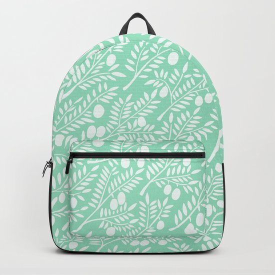 Mint Olive Branches Backpack