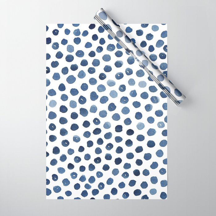 Little blue dots Wrapping Paper