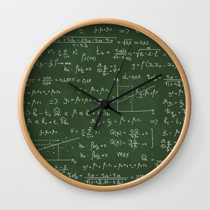 mathematics geek clock