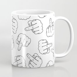 Middle Fingers Pattern 1 Coffee Mug