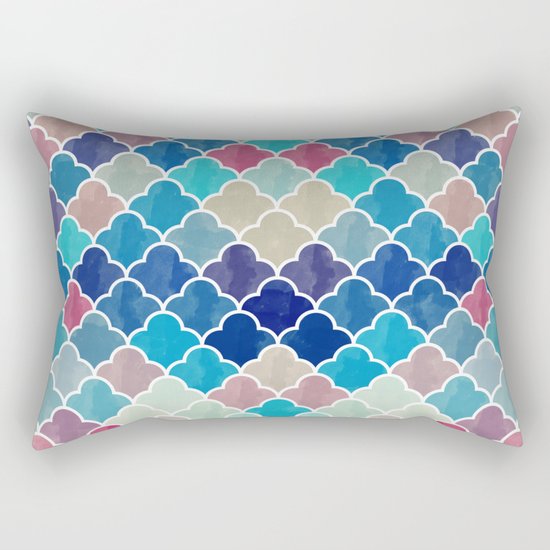 Watercolor Lovely Pattern VVXV Rectangular Pillow