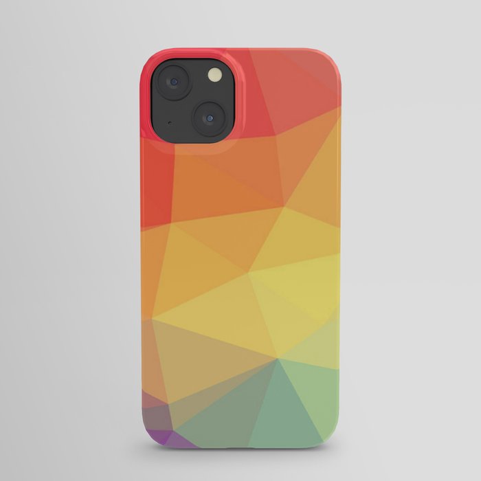 Abstract Geometric Rainbow Print iPhone Case