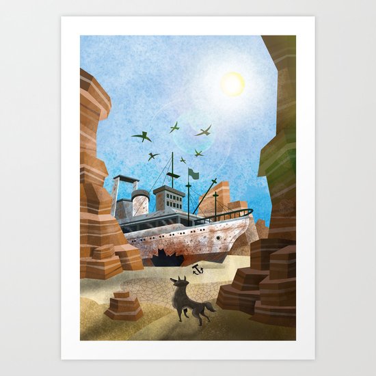 Desert Boat VACANCY zine Art Print