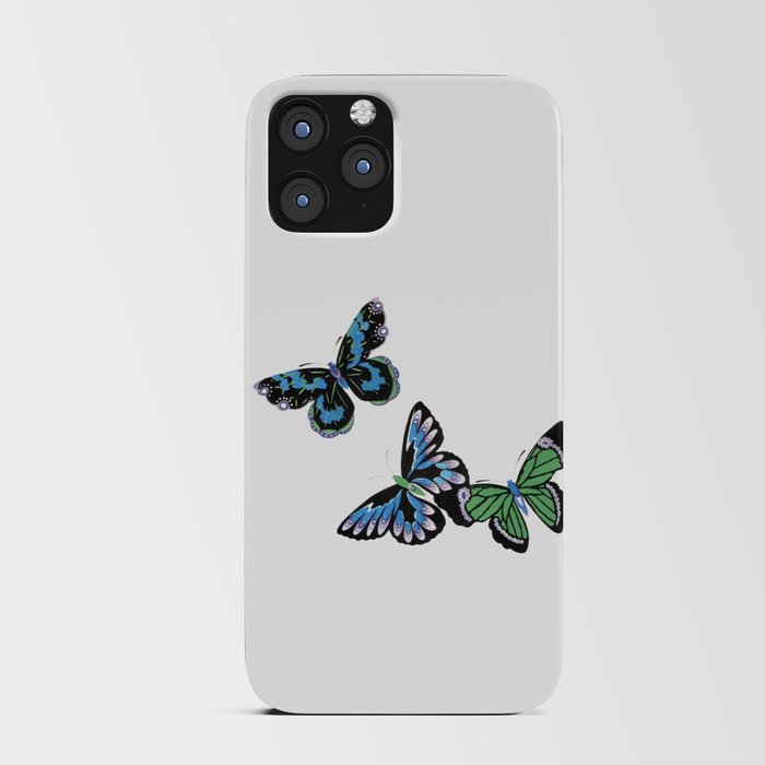Vintage Watercolor Painting Of Japanese Butterfly  iPhone Card Case