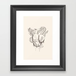 Find the key to my heart (chocolate) Framed Art Print