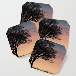 Sunset Silhouette Tree Coaster
