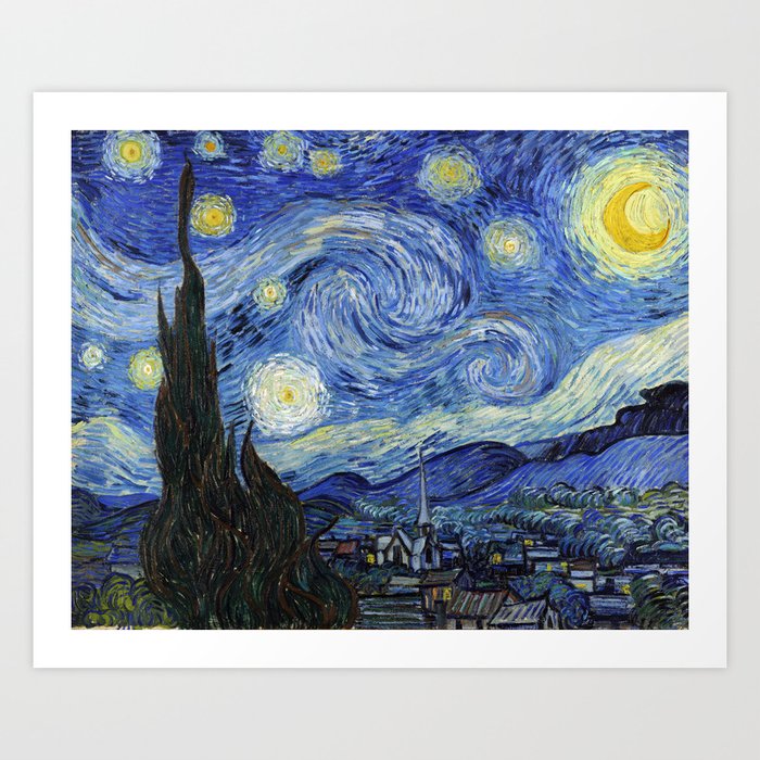 Starry Night by Vincent Van Gogh Kunstdrucke Starry Night by Vincent Van Gogh Kunstdrucke