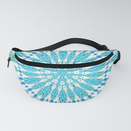 Mandala Turquoise Abstract Bohemian Hippie Tie Dye Look 3 of 4 Fanny Pack