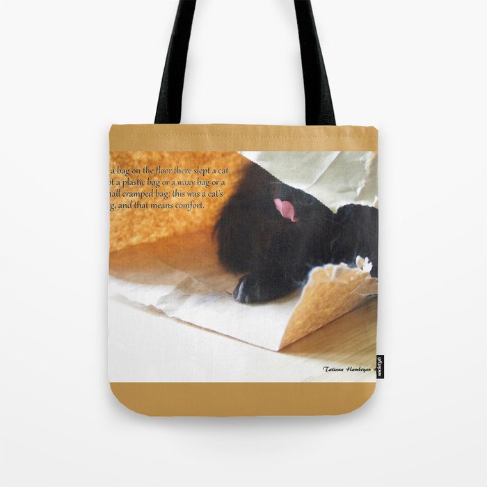 In A Bag On The Floor There Lived A Cat Or Black Cat In Bag Tote