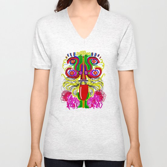 Maya lion Unisex V-Neck