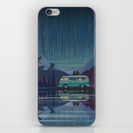 Retro Camping under the stars iPhone Skin