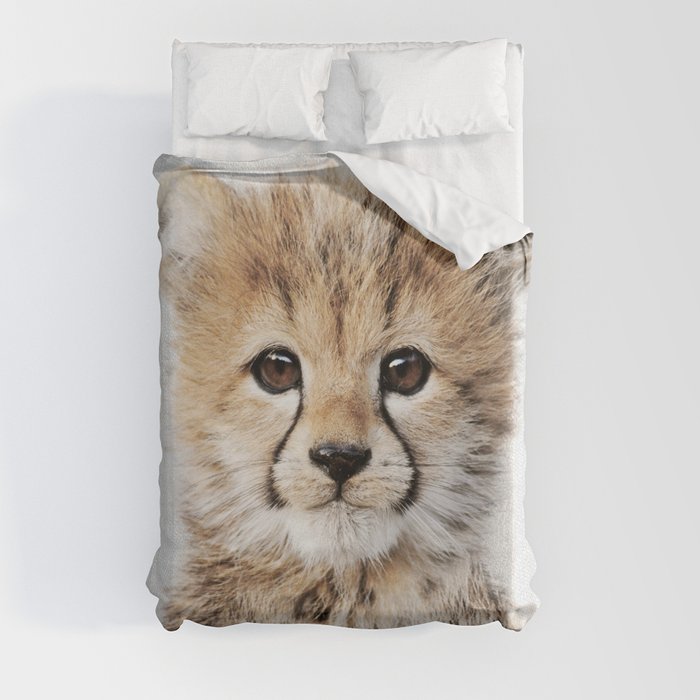 Baby Cheetah - Colorful Duvet Cover