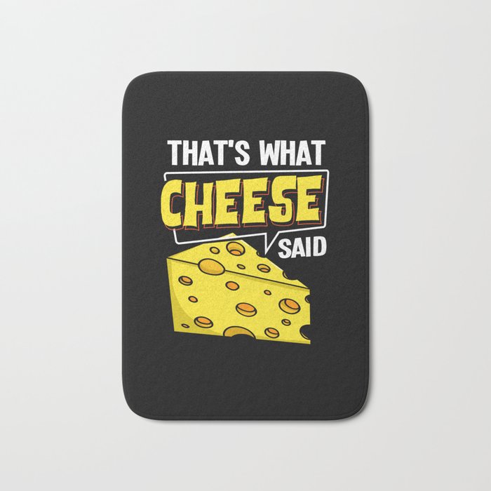 Cheese Board Sticks Vegan Funny Puns Bath Mat
