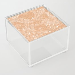 Succulents Line Drawing- Sandstone Acrylic Box