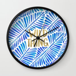 Wild Thing – Blue & Gold Wall Clock