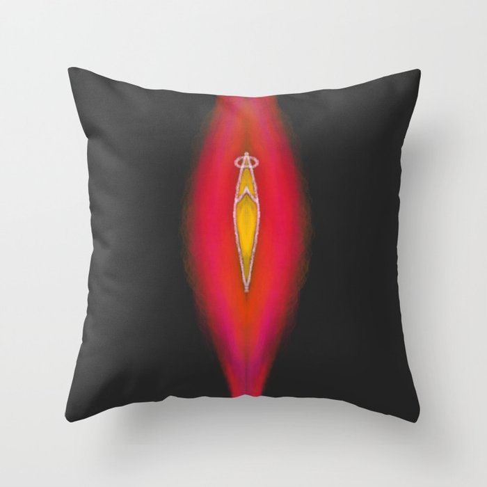 Mary and the Aura Dark (Yoni Series) Throw Pillow