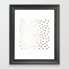 Simply Dots in White Gold Sands Framed Art Print