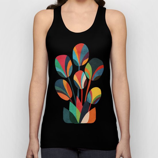 Ikebana - Geometric flower Unisex Tank Top