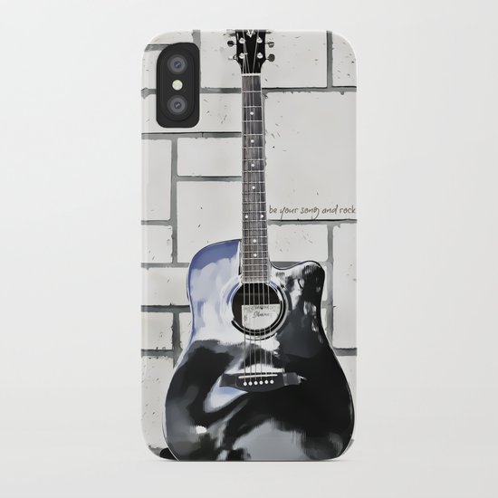 Be Your Song and Rock On in White iPhone Case