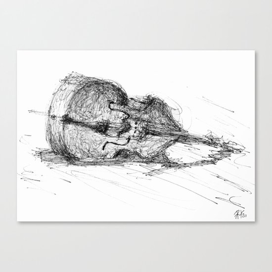 Contrabass resting Canvas Print