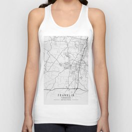 Franklin Tennessee city map Unisex Tank Top