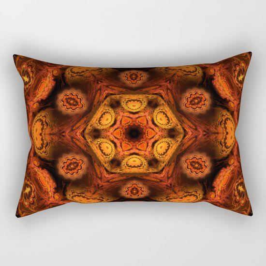 Burning jellyfish kaleidoscope Rectangular Pillow