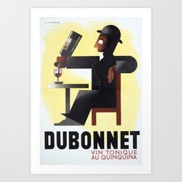 Vintage Advertising Poster - Dubonnet by A.M. Cassandre - Vintage French Advertising Poster Art Print