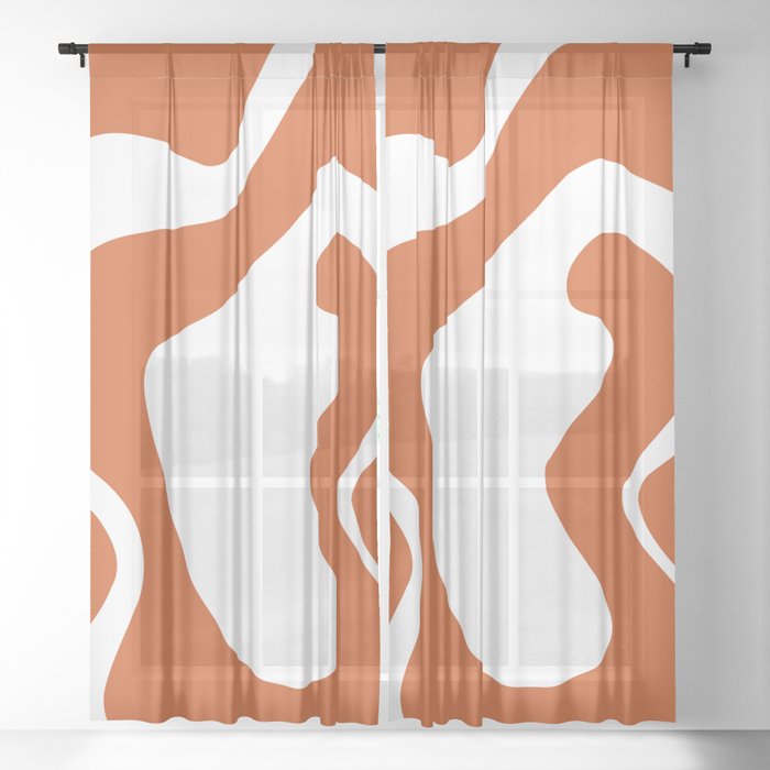 Summer abstract Sheer Curtain