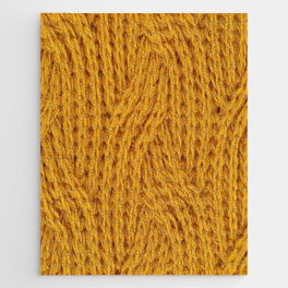 Brown yellow Knitted textile  Jigsaw Puzzle