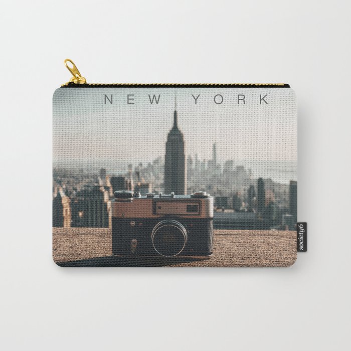 New York City and vintage film camera Carry-All Pouch