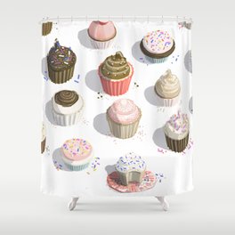I Like Cupcakes Shower Curtain