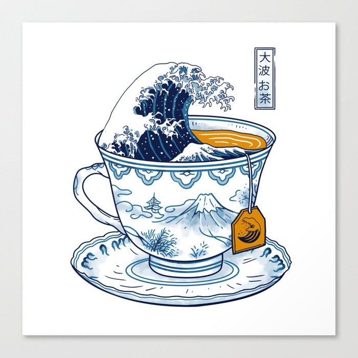 The Great Kanagawa Tee Canvas Print