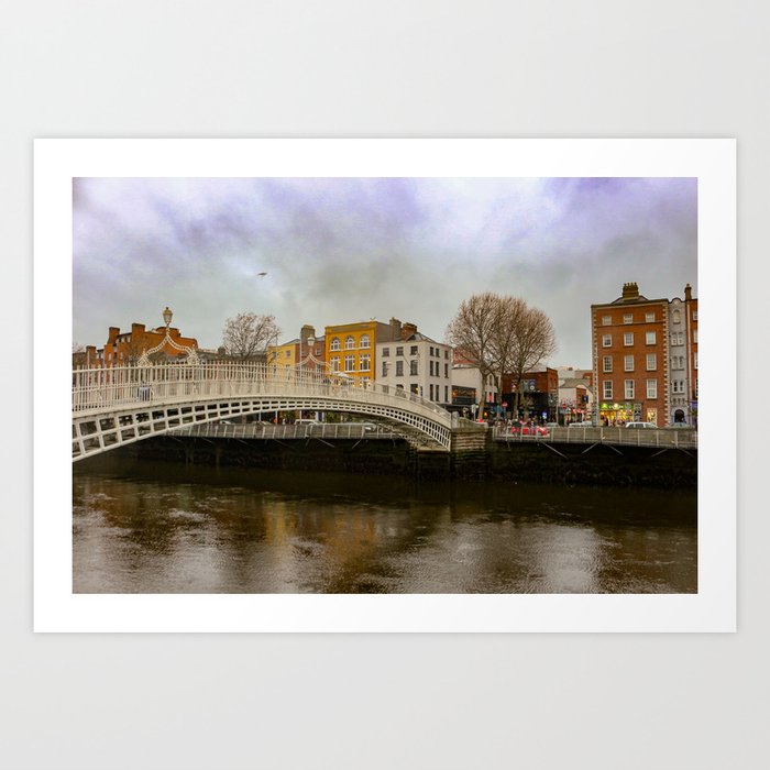 Dublin Ireland - HaPEnny Bridge Art Print
