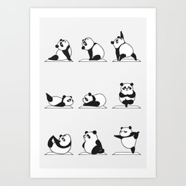 Panda Yoga Art Print
