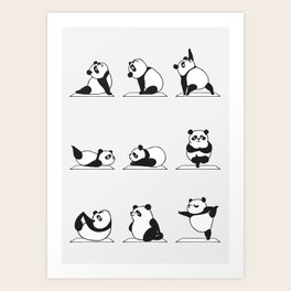 Panda Yoga Art Print