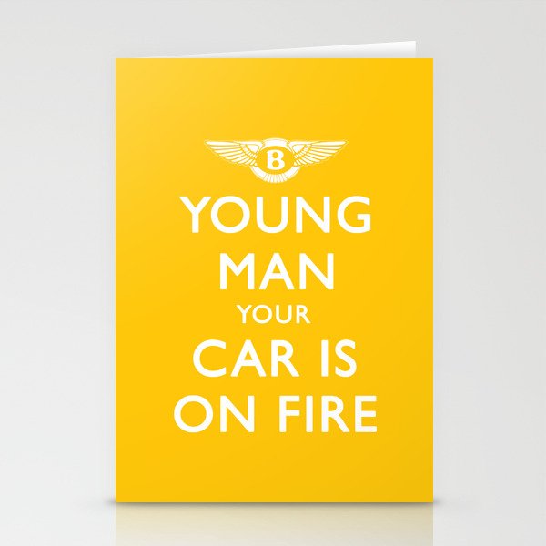 Your Car Is On Fire Stationery Cards