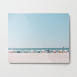 Beach Huts Metal Print | Hellotwiggs, Blue, Paradise, Sand, Nature, Dormroom, Dream, Photo, Beach, Landscape 