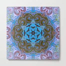 Star Flower of Symmetry 609 Metal Print | Star, Contemporary, Digital, Psychedelic, Flower, Chic, Symmetry, Modern, Boho, Abstract 
