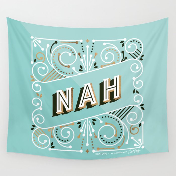 Nah Mint Rose Gold Palette Wall Tapestry