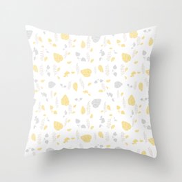 Gold and Silver Boquete Throw Pillow | Hometextile, Patterndesign, Graphicdesign, Floralpattern, Goldpattern, Silverpattern 