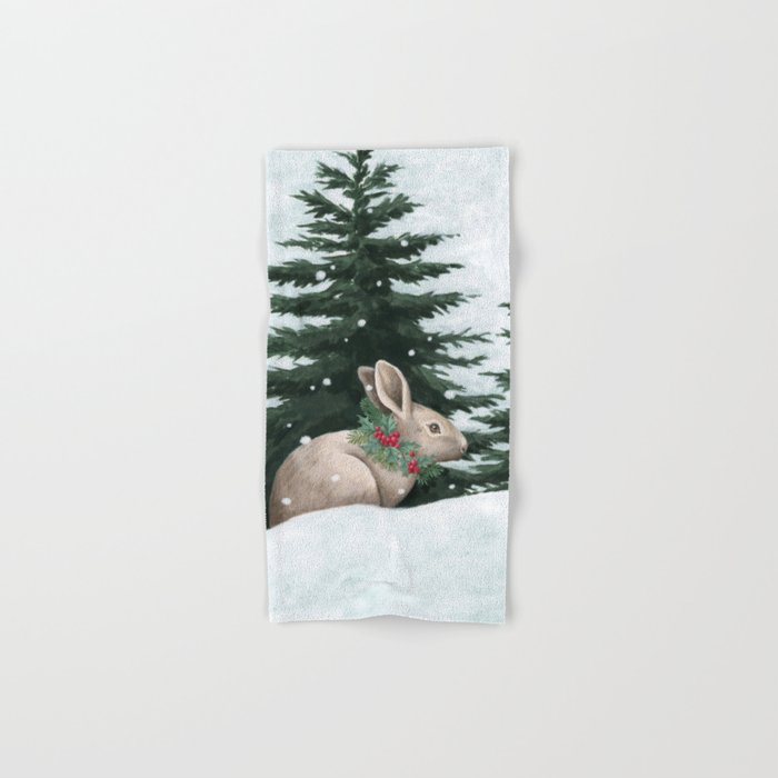 Winter Bunny Hand & Bath Towel