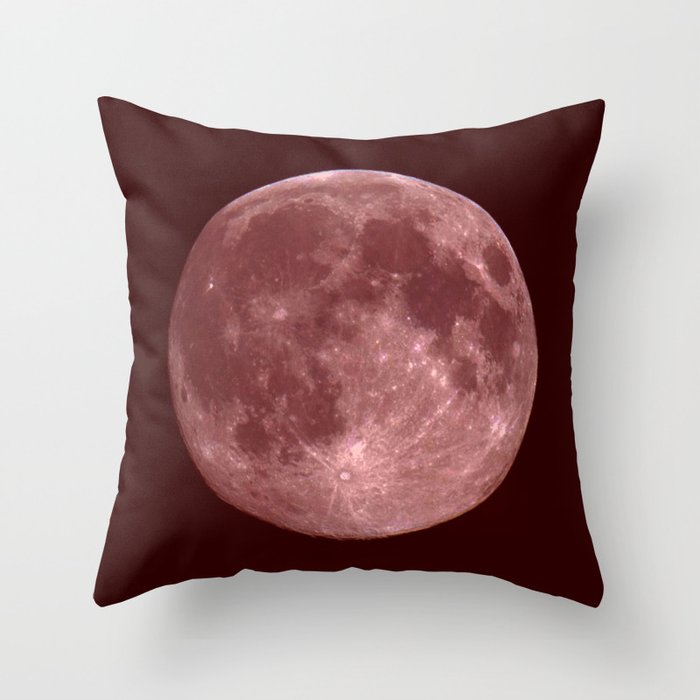 Red Moon Throw Pillow