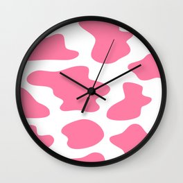 cow pink spots Wall Clock