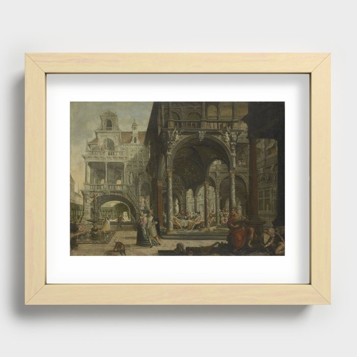 Imaginary Renaissance Palace, Hendrick Aerts, 1602 Recessed Framed Print