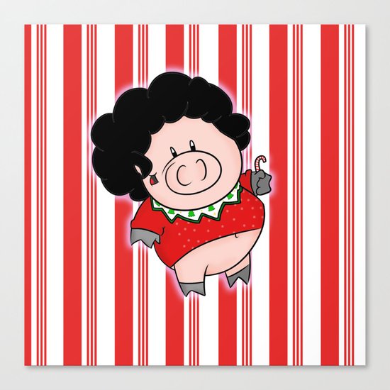 Candy Canes and Ugly Christmas Sweaters Canvas Print
