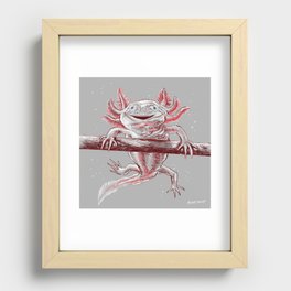 Axolotls Salamander Recessed Framed Print