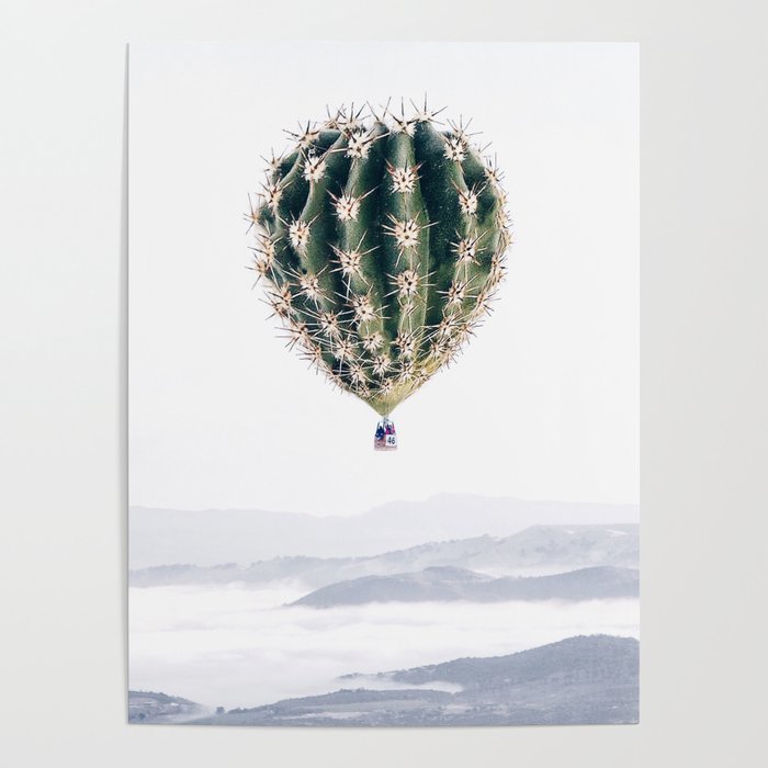 Flying Cactus Poster