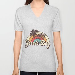 Jervis Bay beach city V Neck T Shirt
