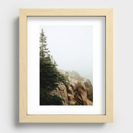 Maine Coast in Fog Recessed Framed Print
